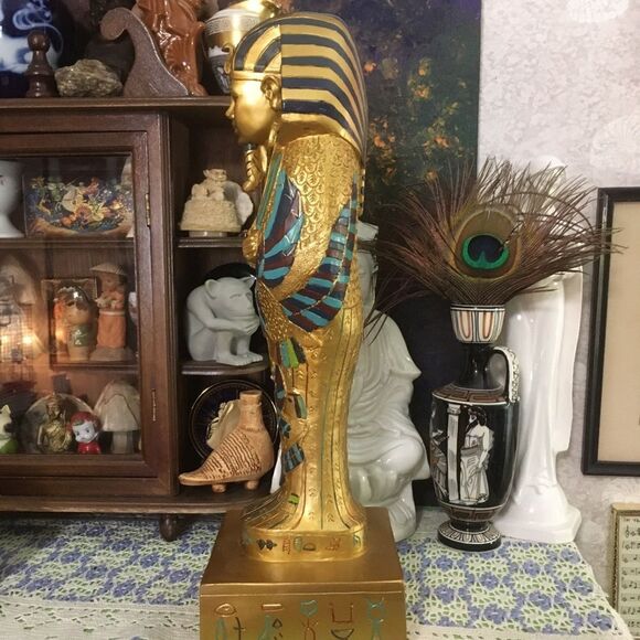 VTG Large Egyptian King Tut Figure 16” - Picture 4 of 9